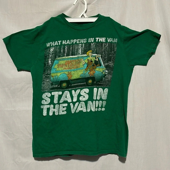kids Scooby Doo "what happens in the van stays in the van" tshirt size medium - Picture 1 of 3
